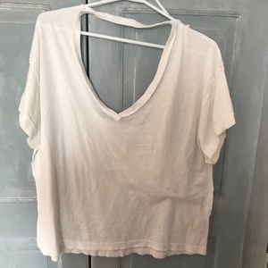 T-Shirt white Free People size extra Small . V open back